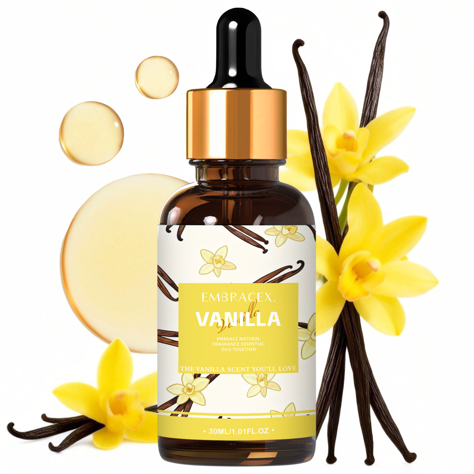 Home Fragrance Oils - Óleos Essenciais de Baunilha 30ml para