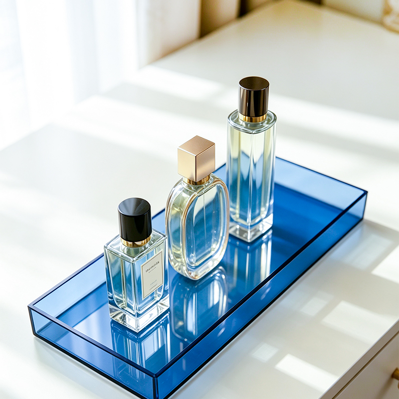 Home Fragrance Luxury - Bandeja Retangular de Acrílico Multicolorida, Bandeja