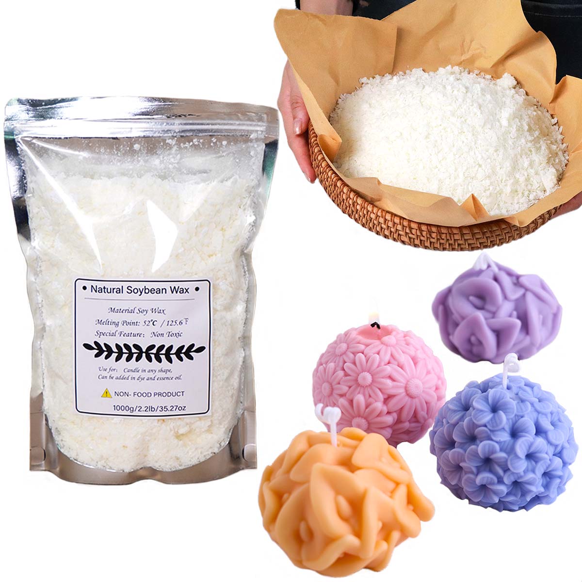 Floco de cera de soja natural  - Soy Wax Flake avaliação e preço